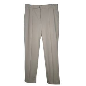 Chico's So Slimming Tan Zipper Button Closure Pants Size 14/2.5 Large